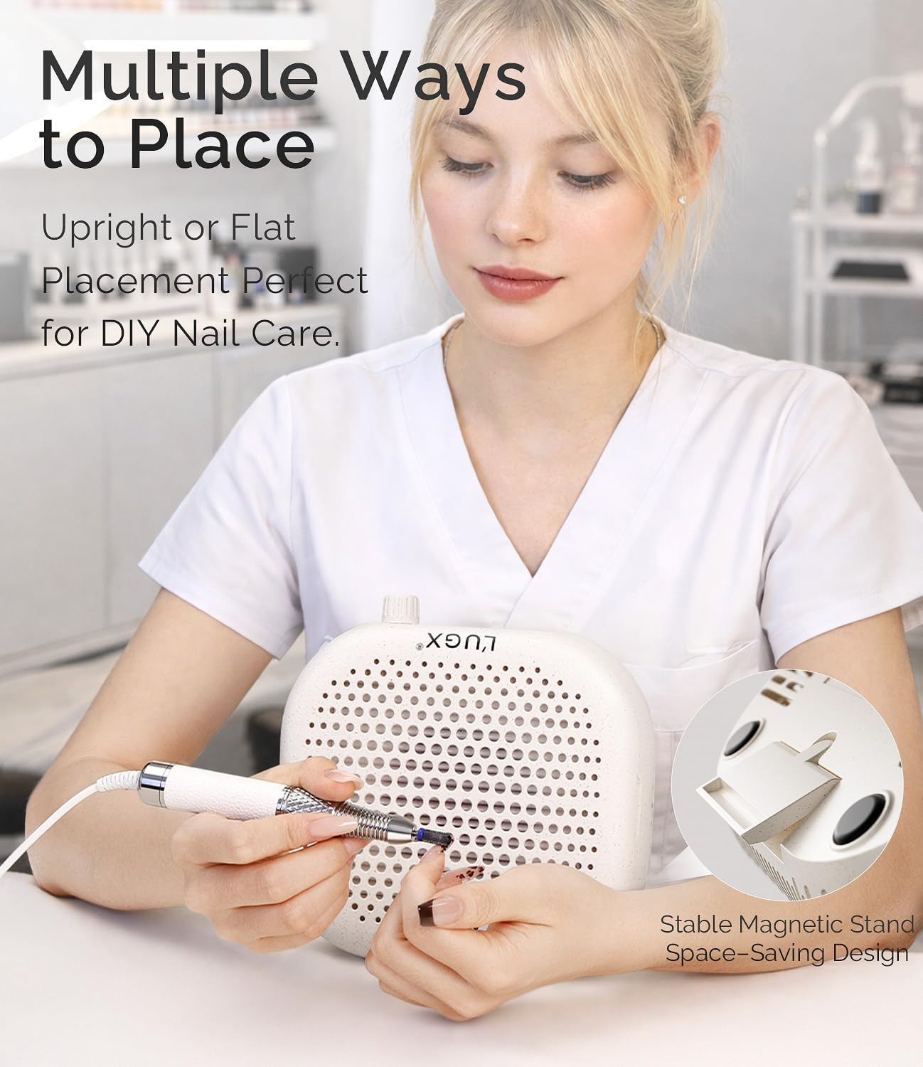 L’UGX Rechargeable Nail Dust Collector Profesional – Compact Dust Collector Nail