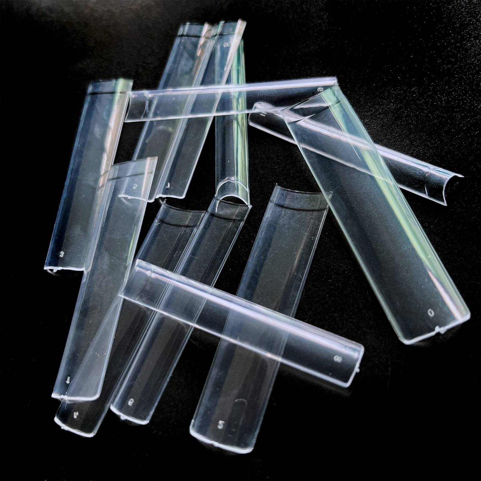 600pcs XXXL Clear Square Nail Tips Extra Long 3XL Half Cover Straight Square …