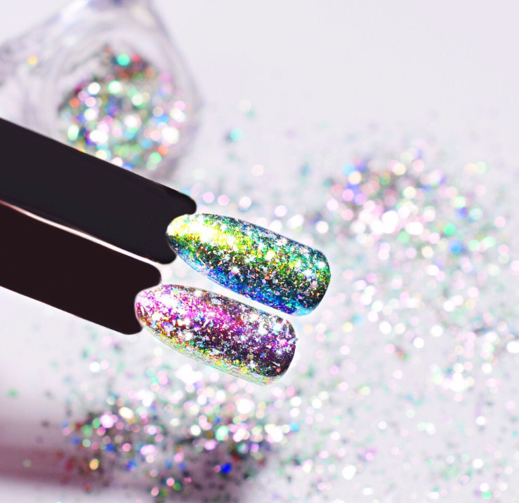 Aurora Chameleon Nail Flakes Holographic Shining Nails Powder Dazzling Sequins