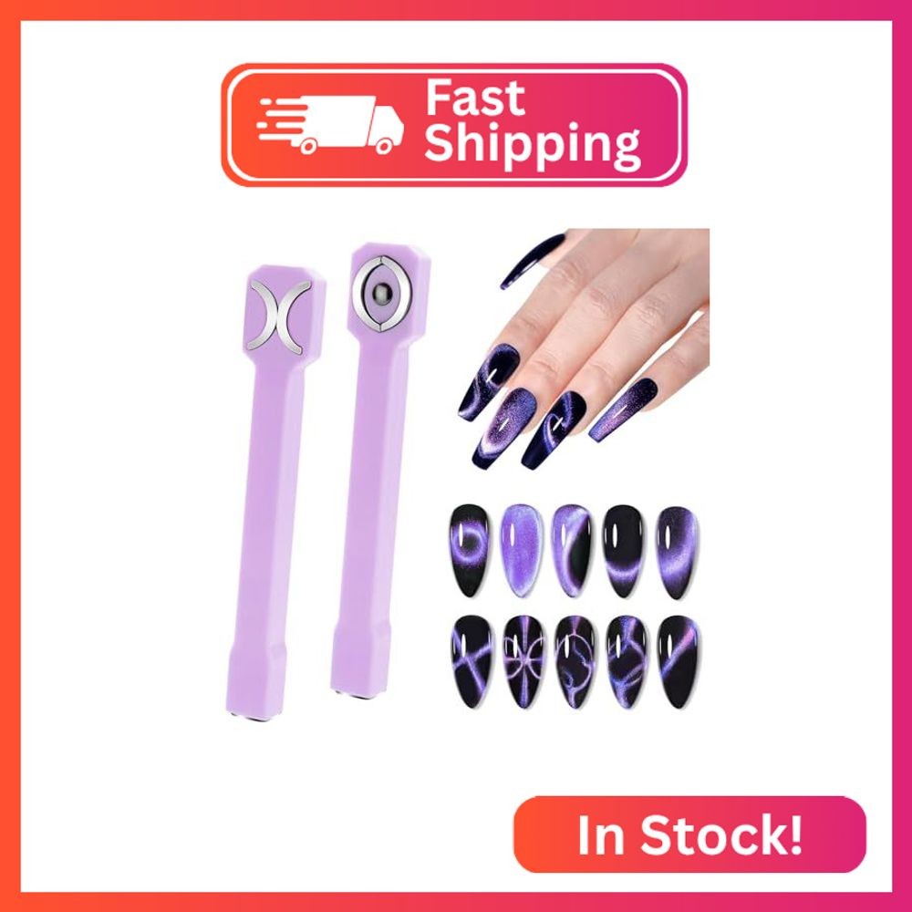 Honey Joy 3-in-1 Cat Eye Magnet for Nails, Multi-Function Nail Magnet Stick, Upg
