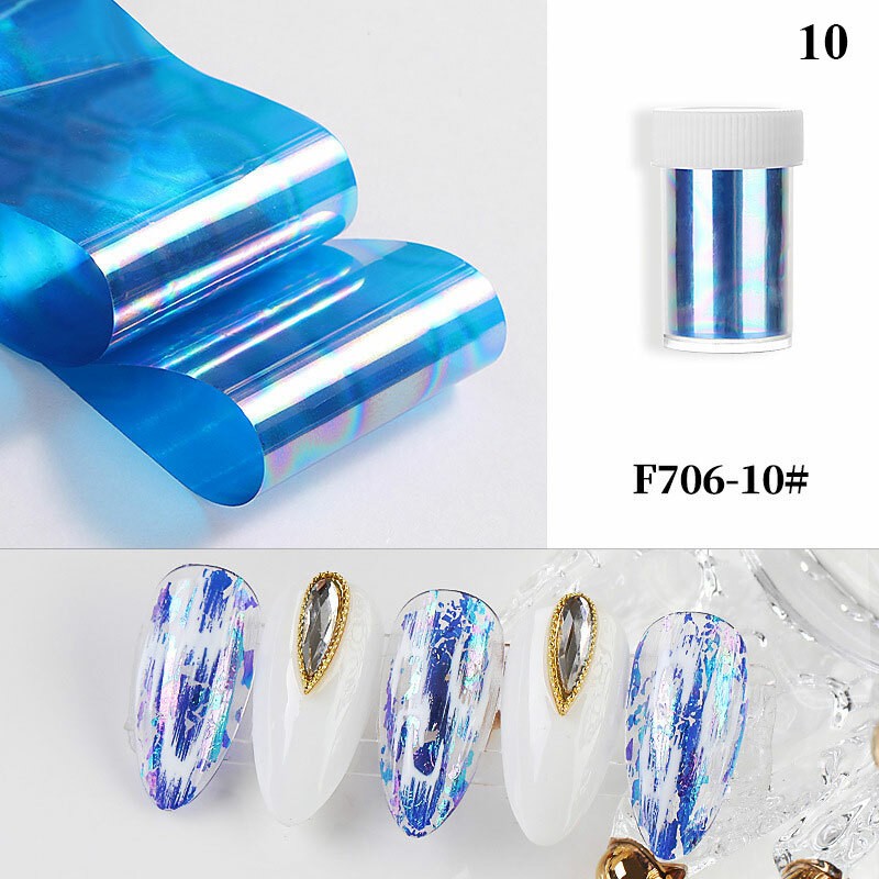 Candy Marble Nail Foils Glitter Foil Nail Art Transfer Stickers Decals Tips DIY✔