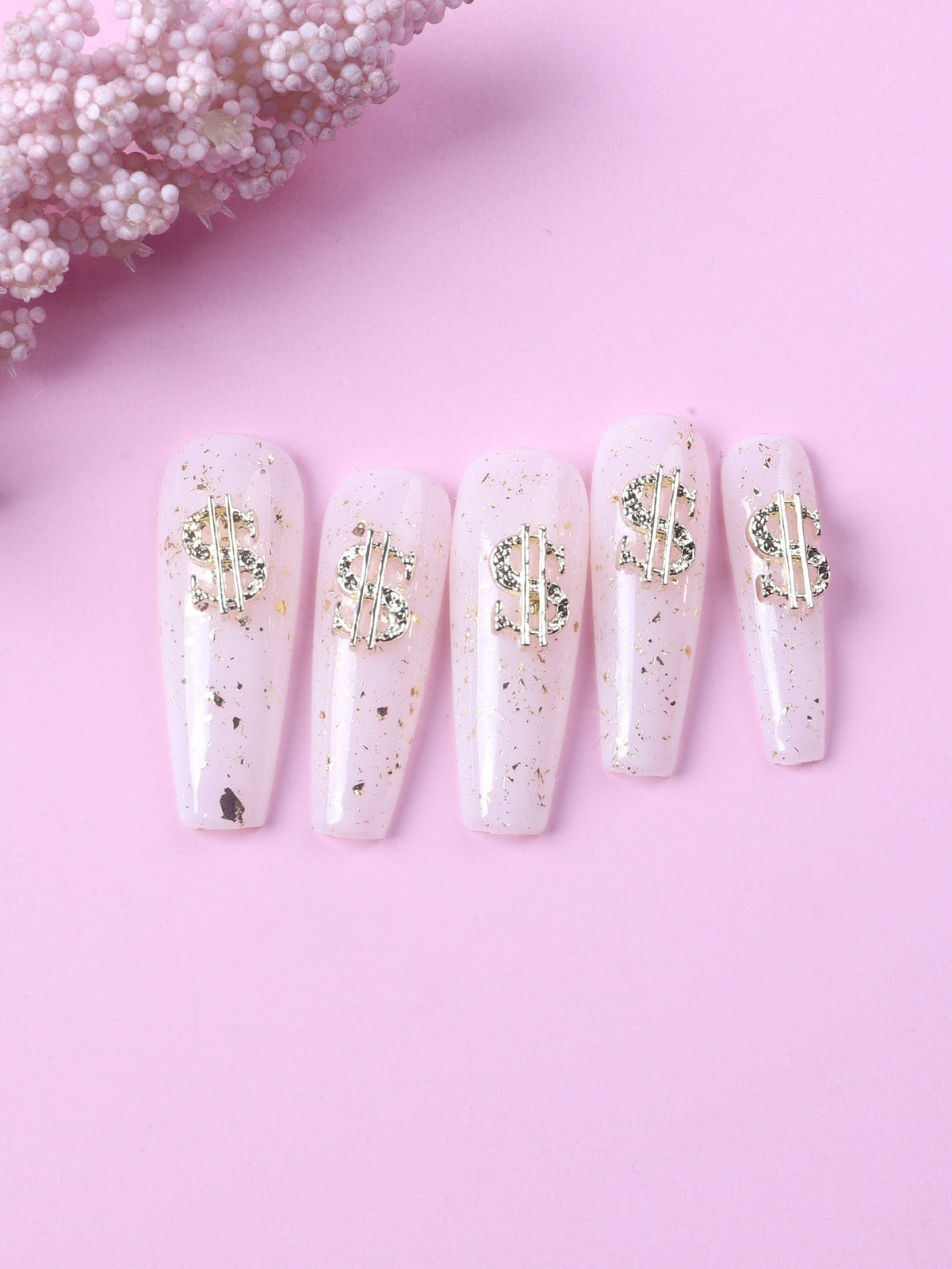 10pcs Dollar Currency Symbol Zinc Alloy Charm Nail Art Charms Manicure
