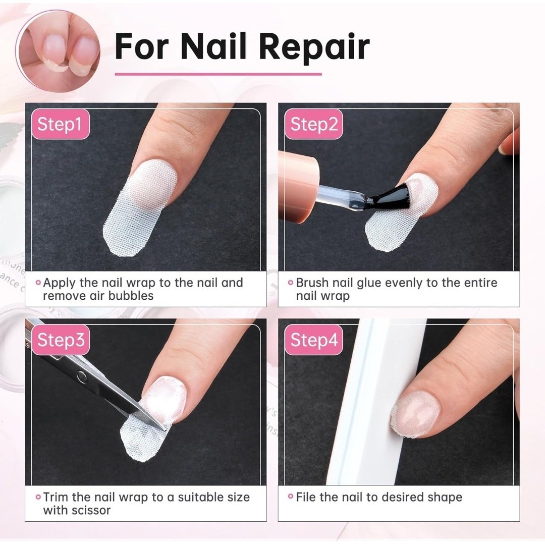 Self Stick Silk Nail Wrap | Nail Repair Wrap