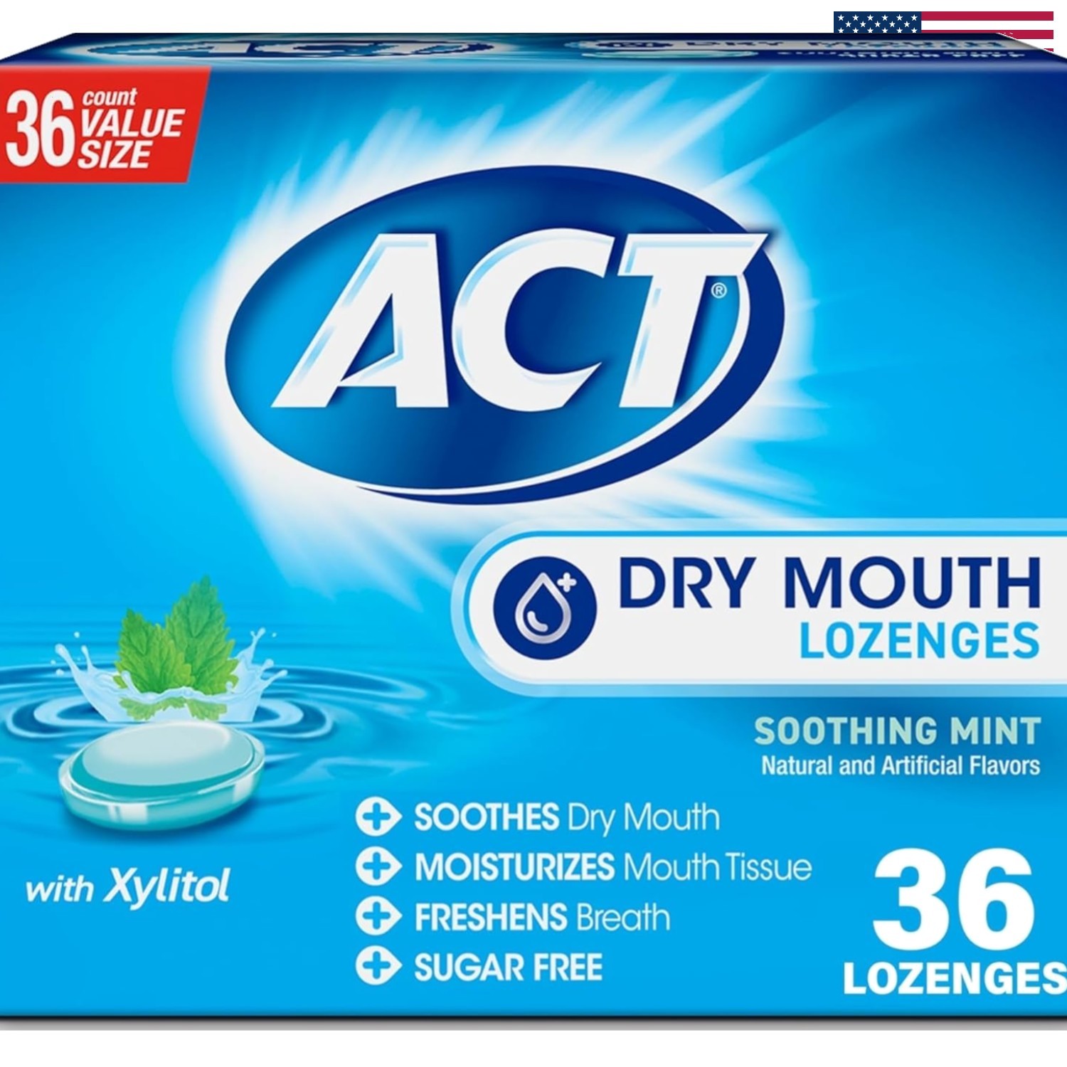 Xylitol-Enhanced Dry Mouth Soothing Gum, 36 ct – Freshens Breath Instantly