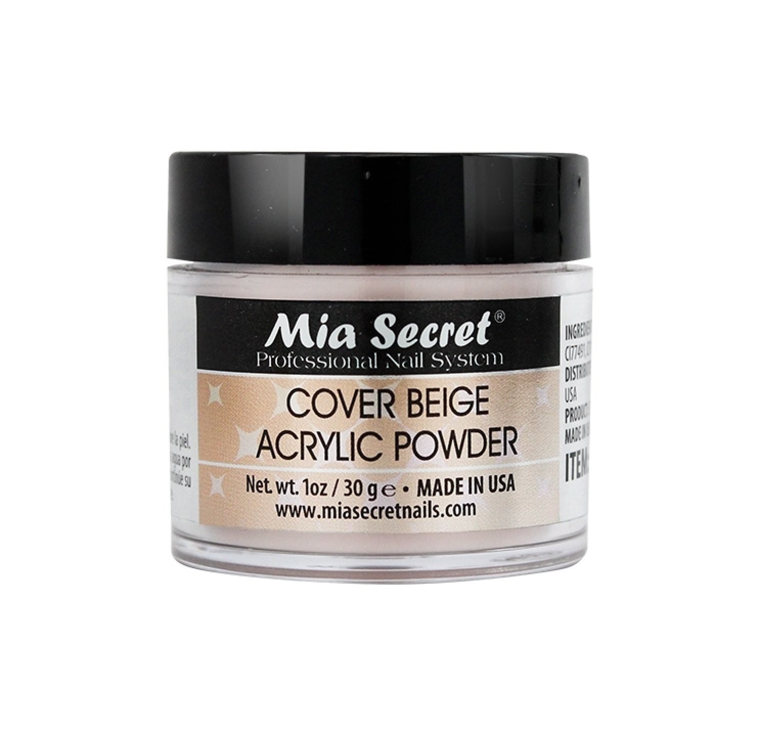 Mia Secret 1Oz Acrylic Nail Powder Cover Beige Nail Art Supplies