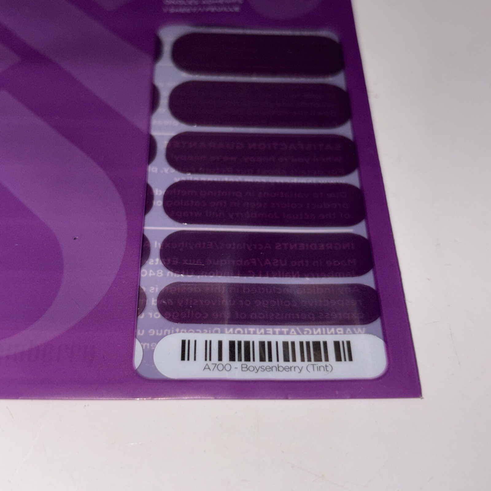 Jamberry Nail Wraps A700 Boysenberry Full Sheet