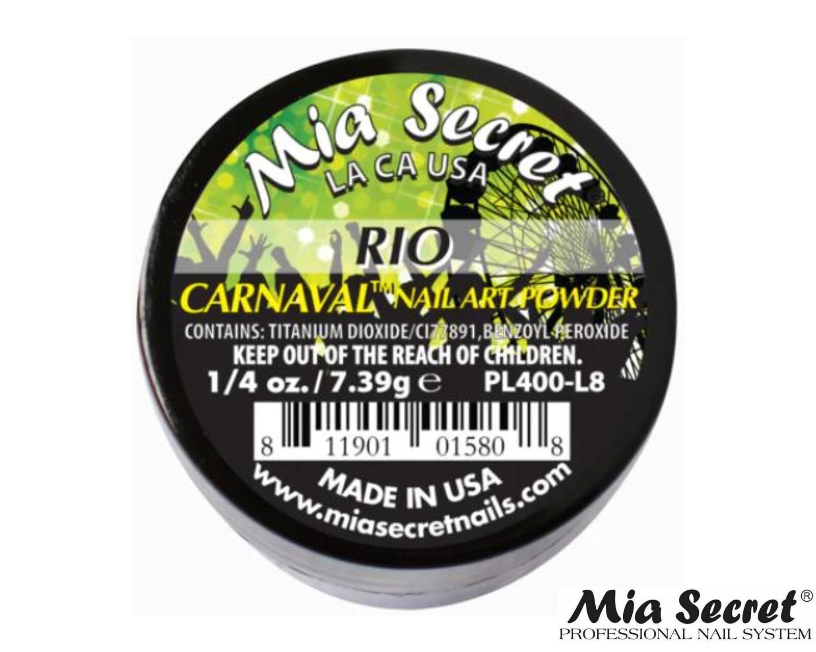 Mia Secret Nail Art Powder Carnaval Collection (RIO) 1/4oz