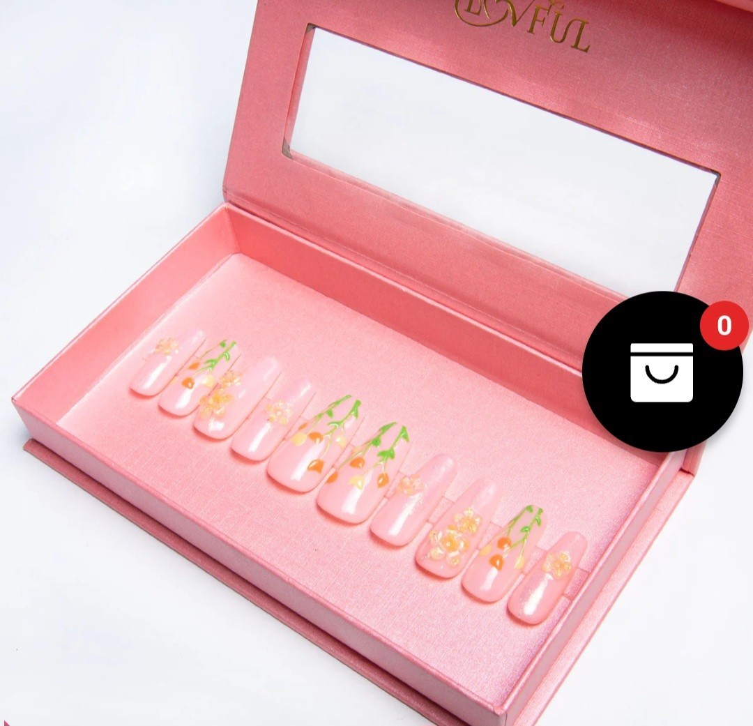 Flower Refresher Handmade Nails H313