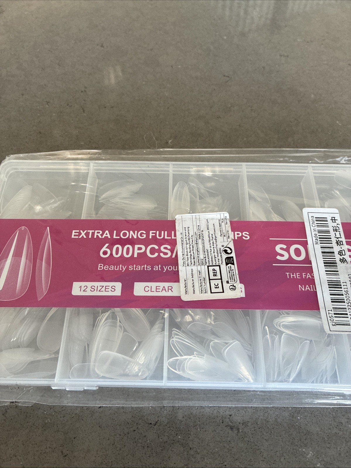 Extra Long Full Coverage Soft Gel Tips ALMOND 600 Pieces | New W/ Fast Shipping