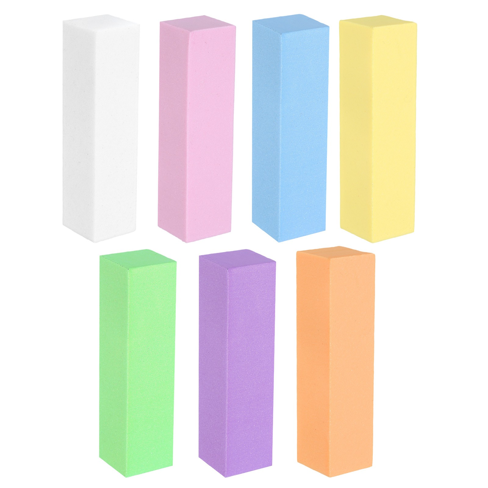7pcs Nail Buffer Block 120 Grit Nail File for Nail Buffing, Mix Seven Colors