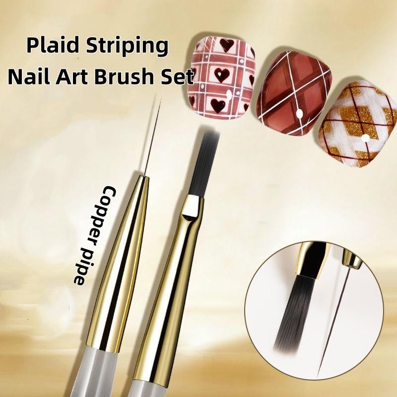 1/5/6Pcs Painting Liner Brush Gel Polish Precision Nail Art Thin Drawing Pen