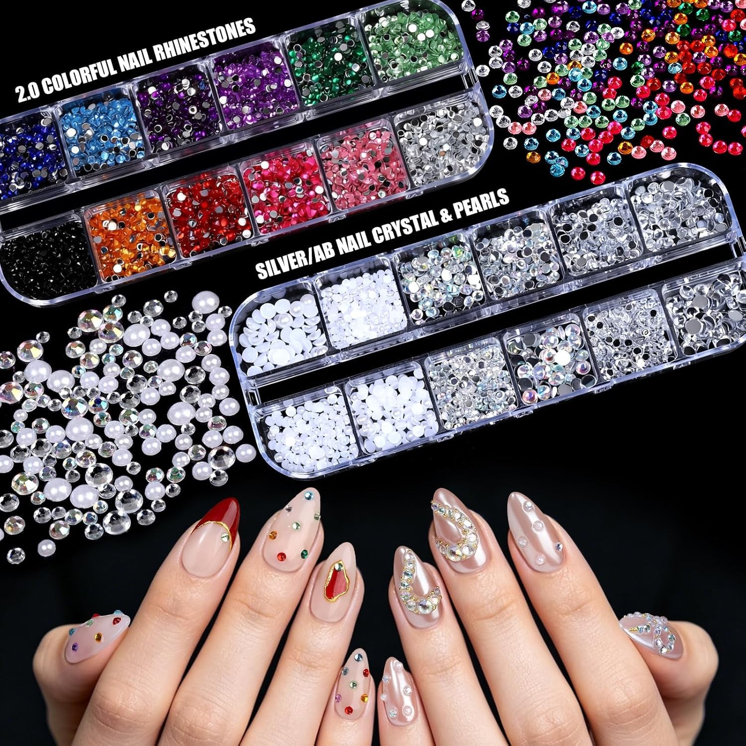Teenitor Nail Kit: Chrome Powder, Almond Tips, 3D Gel, Tools – Beginner