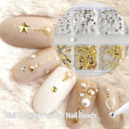 3D Nail Charms Gold & Silver Heart Star S-274-03+ZSHZ-982+G-167 white+tweezers