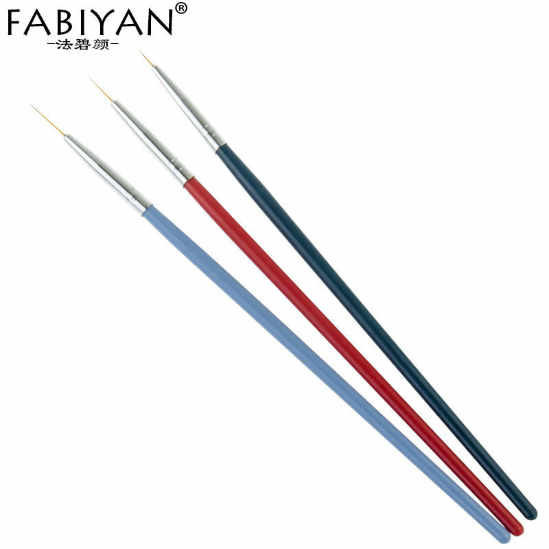 3 Pcs set DIY Nail Art Liner Painting Pen 3D Tips Acrylic UV Gel Brushes Drawing