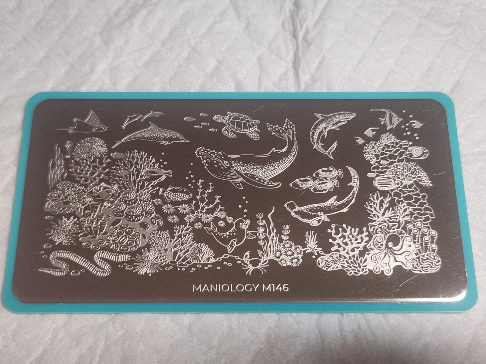Maniology Nail Stamping Plate – M146 – ocean, sea life