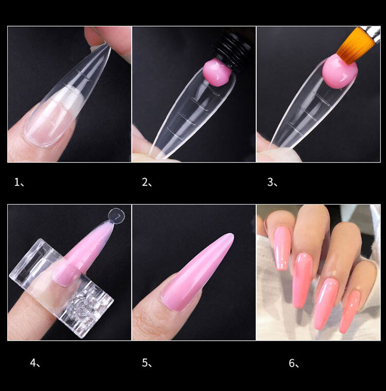 120 Pcs Various Nail Forms Nail Quick Building UV Gel Mold Tips Extension 12Size
