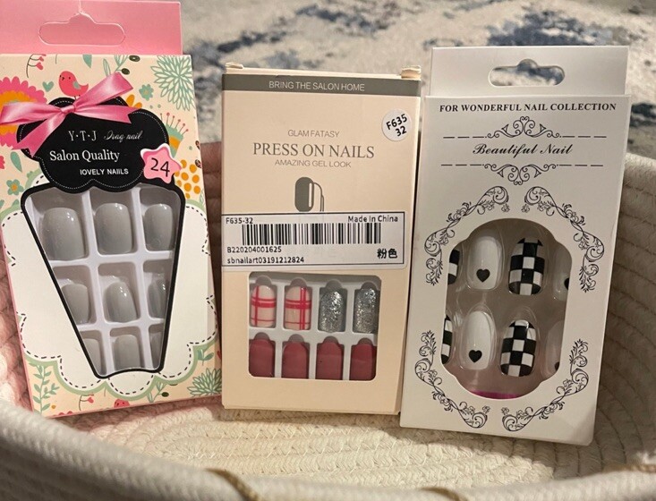 Fake Nail Lot Various Designs and Colors