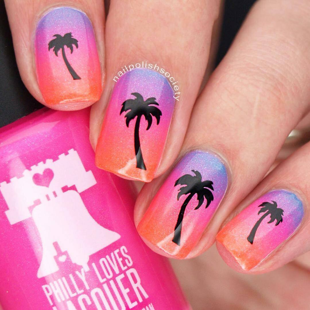 Palm Stencils for sunset nails, nail art, nail vinyls