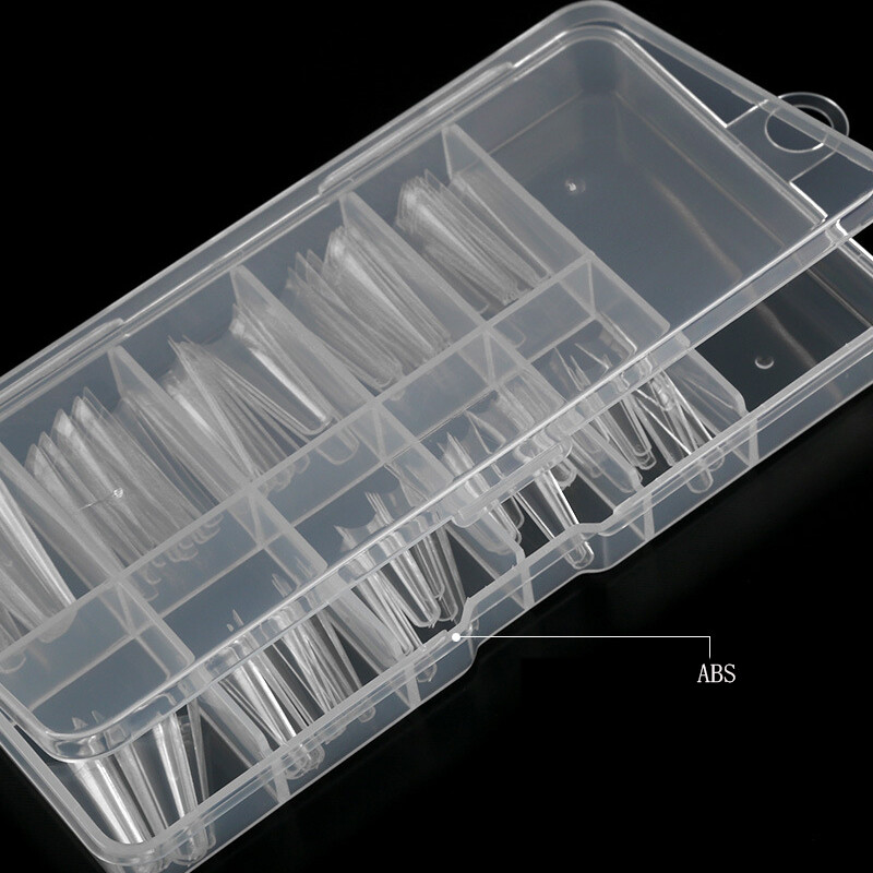 100pcs/case Flat French Half Cover Artificial Fake False Nail Tips 10 Sizes