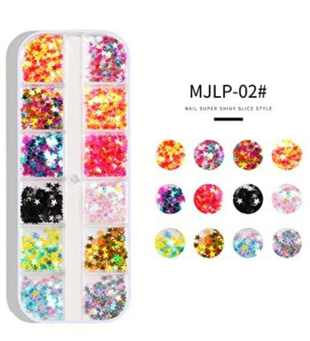 8 boxes Nail Glitter 3D Sequins by Artdone Butterfly Heart Manicure Art Acrylic