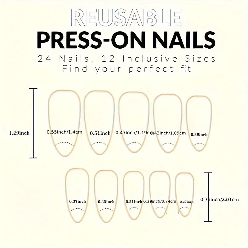Elegant Cherry Red 24pcs Almond Shaped Press-On Nails – Middle Length, Glossy