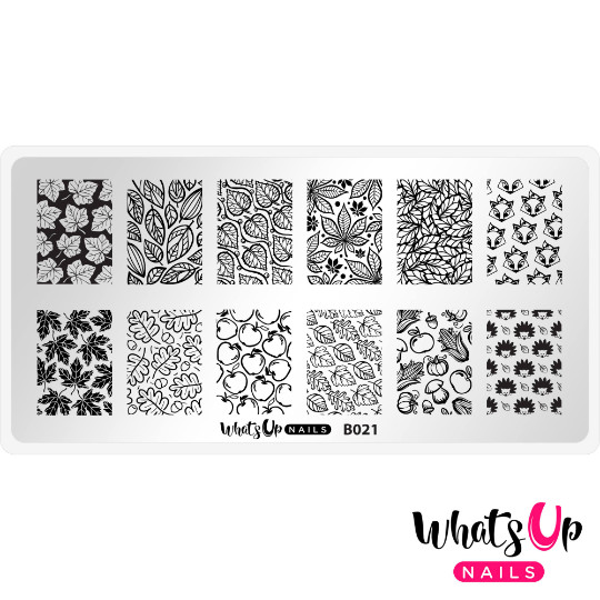 B021 Autumn Tales Stamping Plate For Stamped Nail Art Design