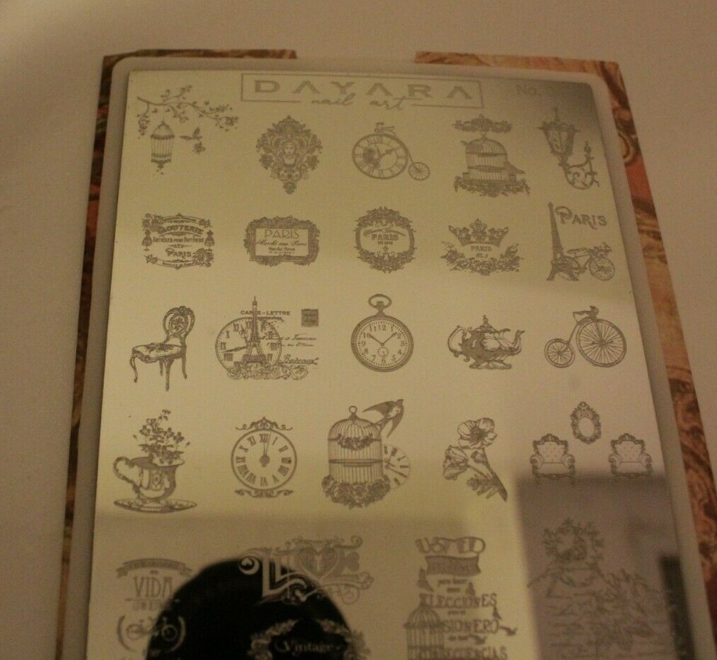 28 Vintage Designs DAYARA Nail Art Stamping Plate – Retro Stamp Tool for Nails
