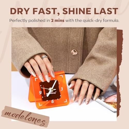 Brown Nail Polish Set 6 Colors, Nude Burgundy Glitter Fall A3 Cinnamon Brown