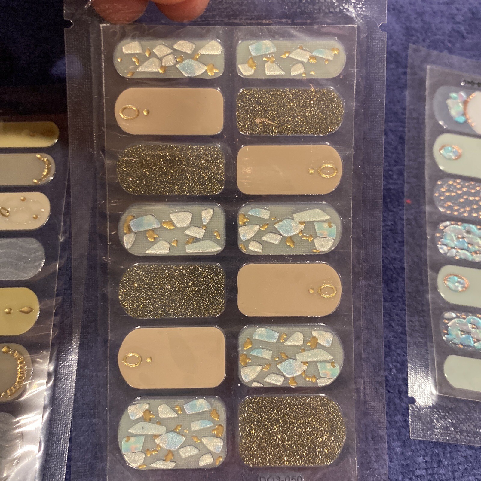 Nail patch Press On Nail Polish Strips 3-D Nail Art With Bling (READ AD)