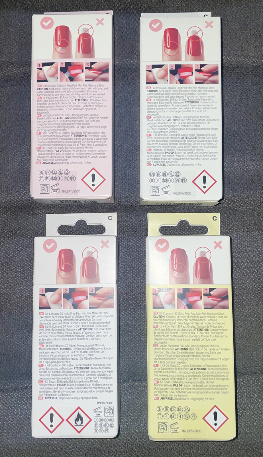 Kiss IMPRESS💅Lot Of 4 Boxes PRESS ON NAILS Limited Edition SUNKISSED PEACH&More