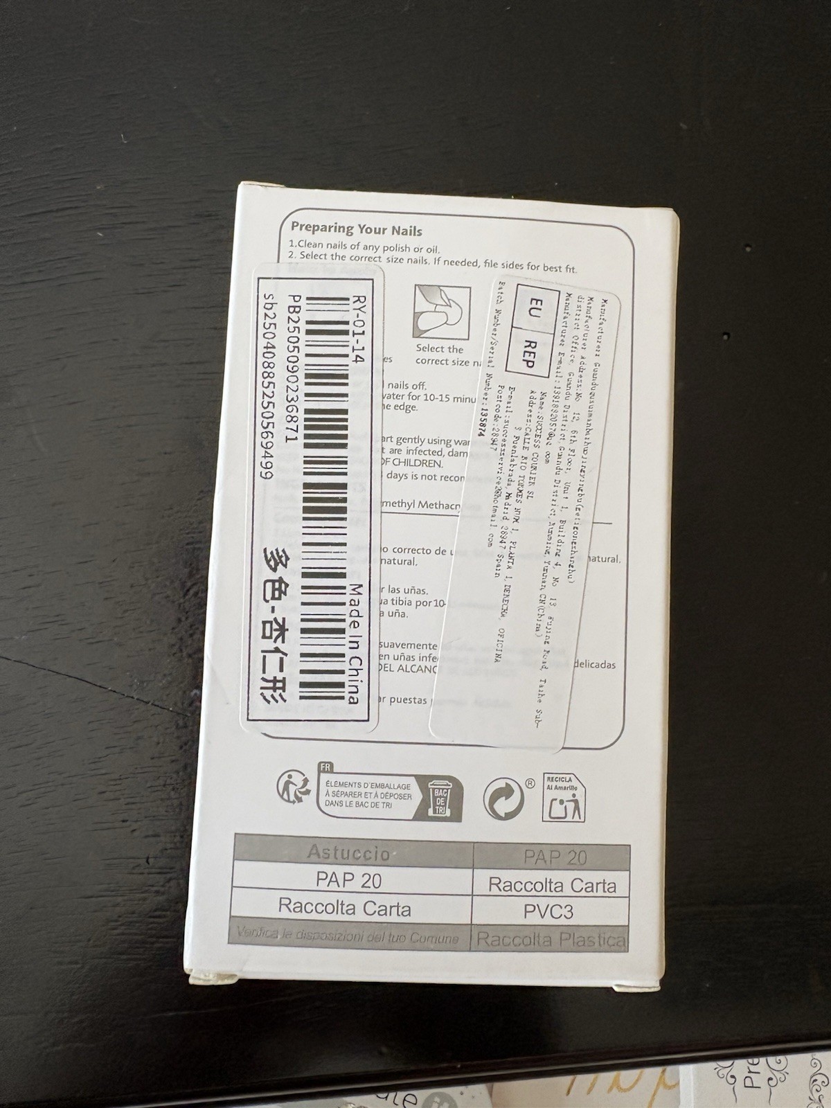 Beautiful Duck Nail Purple & White French Animal Short Square Press-On Nails