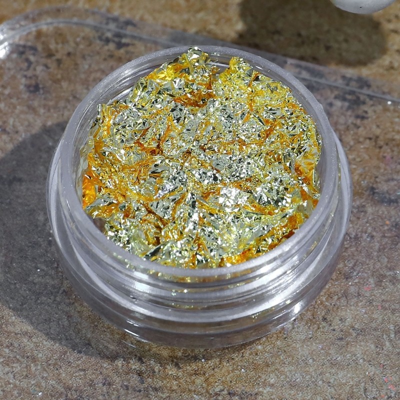 Gold Sliver Glitter Flakes Irregular Aluminum Foil Sequins Nails Chrome Powder
