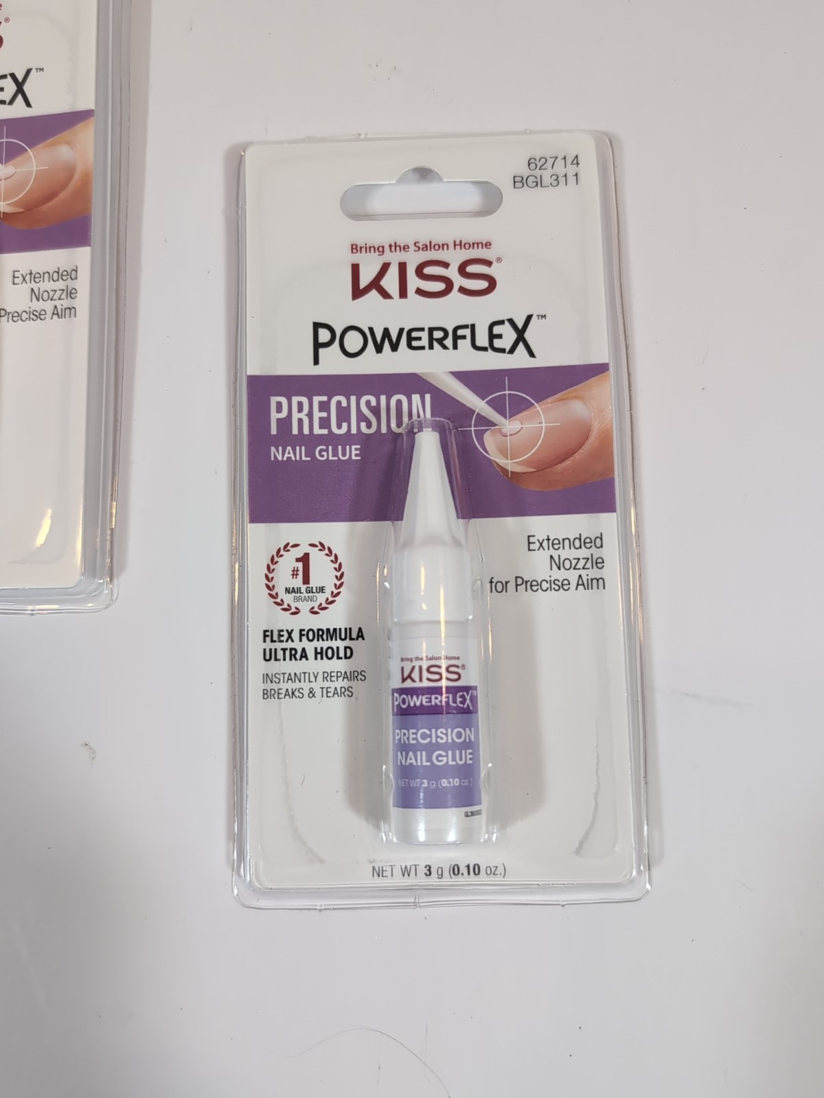 KISS POWERFLEX PRECISION NAIL GLUE #BGL311 ULTRA HOLD FALSE NAIL ADHESIVE 2 Pak