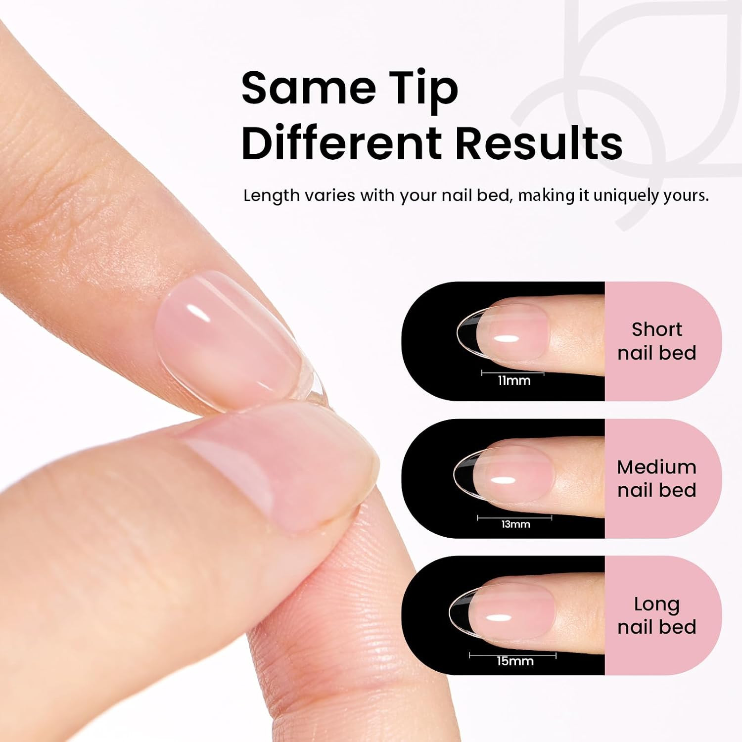 Gel Nail Kit Short Almond, with Dehydrator and Primer, 576Pcs Half Matte Etch-X