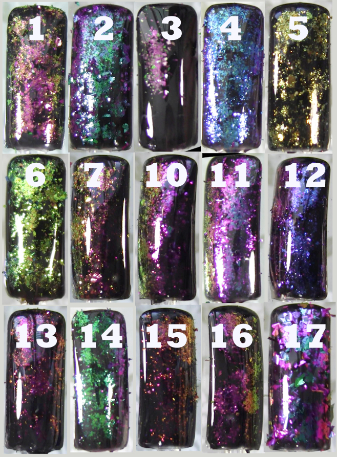 Duochrome Mirror Flakes Chameleon Multi Chrome Powder Nails art Galaxy Shifting
