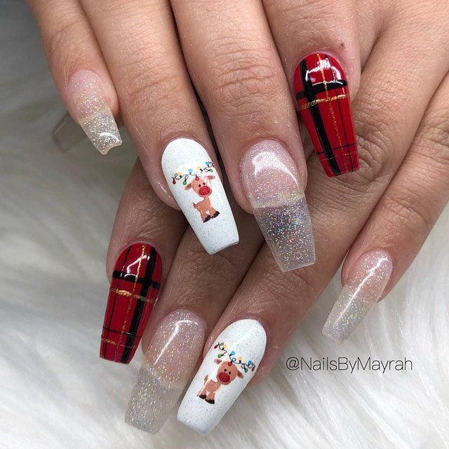 Reindeer Nail Art Stickers Transfers Decals Set of 22 – A1366