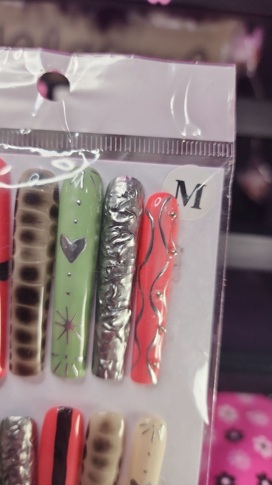 Medium Size Super Long Y2K Chrome Press-on Nail Set