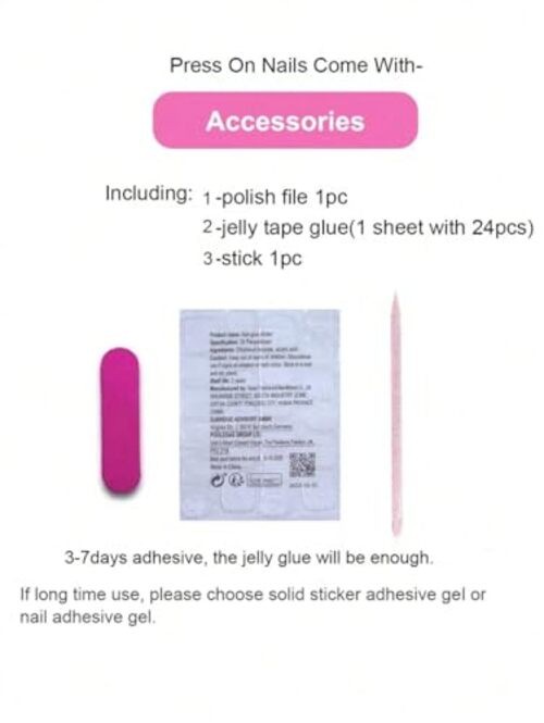 10Pcs Handmade Short Almond Press On Nails – Easy Apply & Remove – XS 1TA11