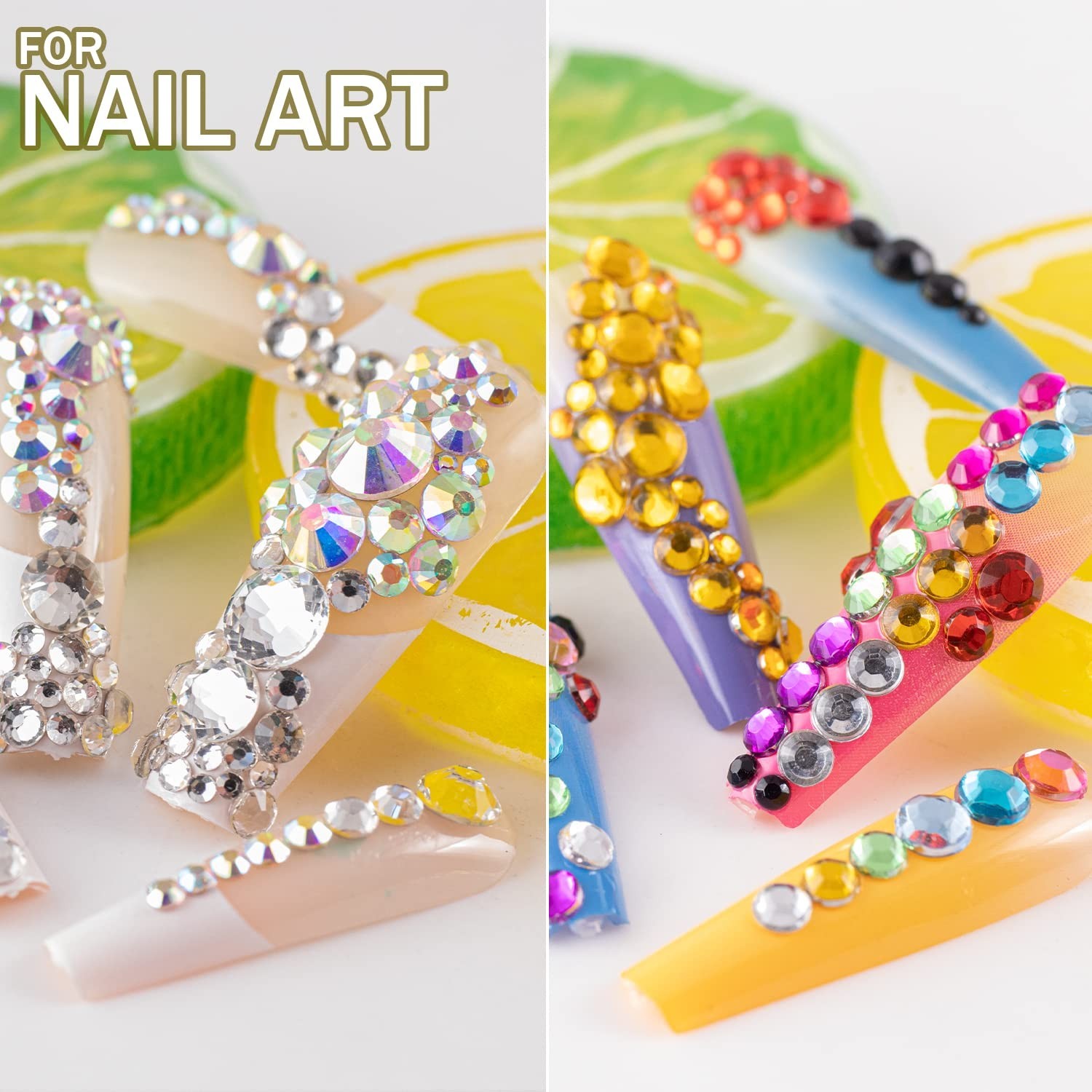 Crystal Nail Rhinestones Diamond Gem Stones Charms for Nail Art Face Eye Makeup