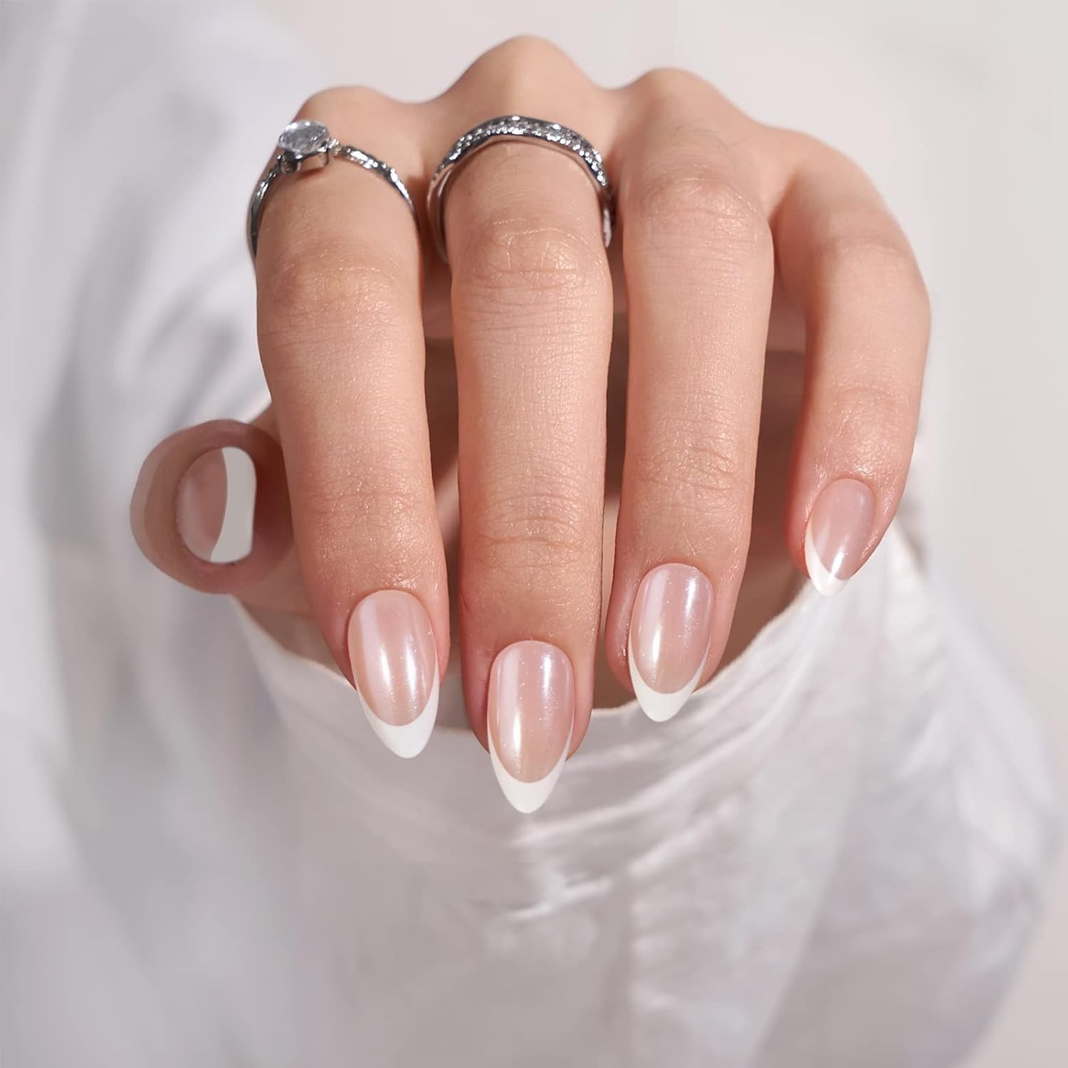 Soft Gel French Tip Nails in 15 Sizes Perfect for Everyday Use and Activities
