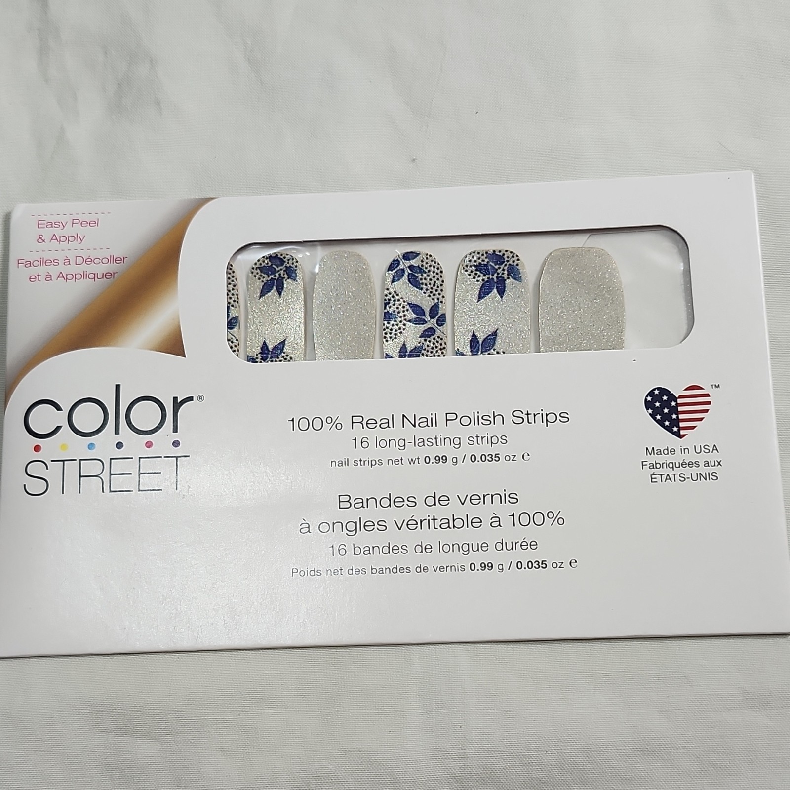 Color Street Lot of 5 Nail Polish Strips Glitter Floral Multicolor Long-Lasting