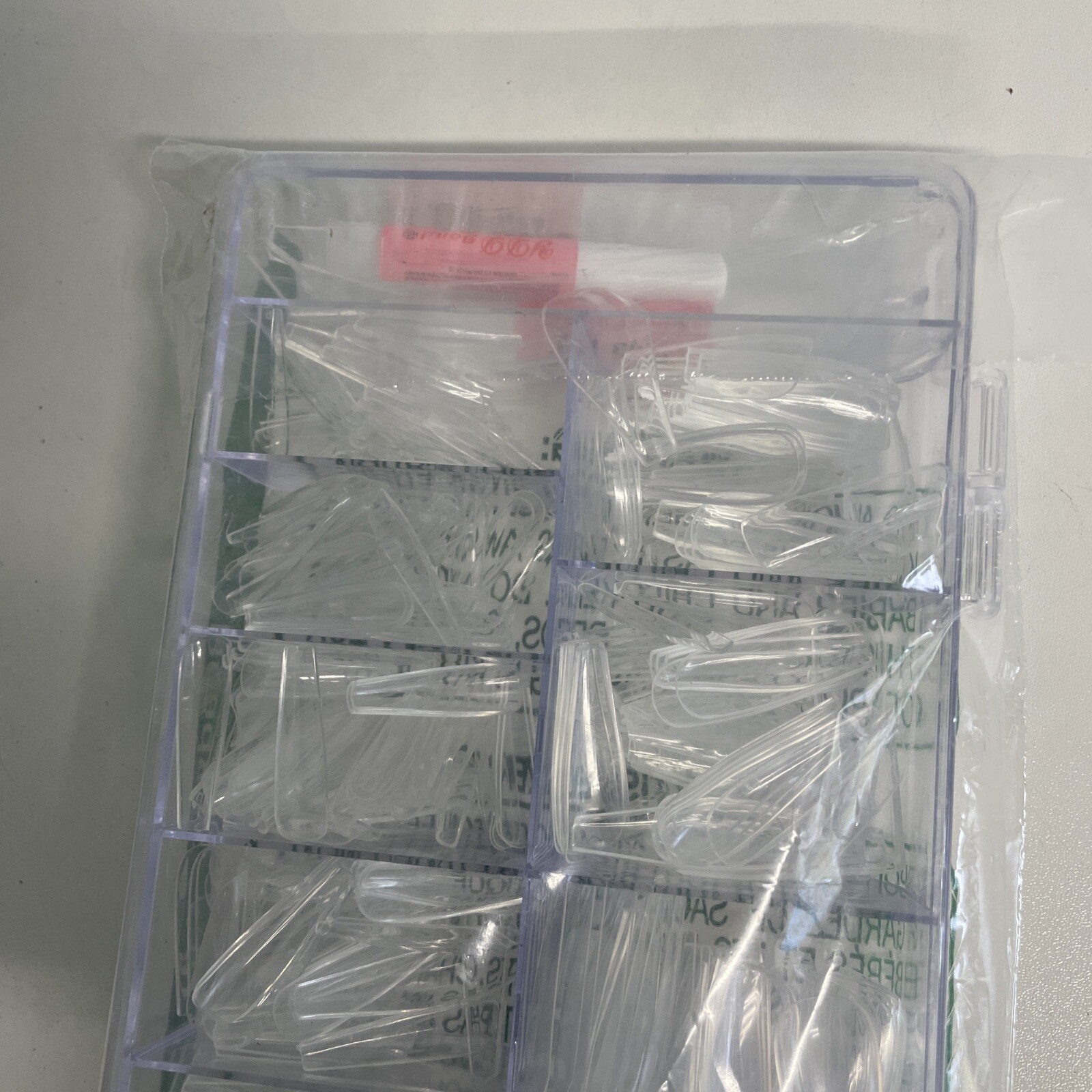 Nail tips Clear Full (Nail Glue tubes-2-included) Open box (Unknown count)
