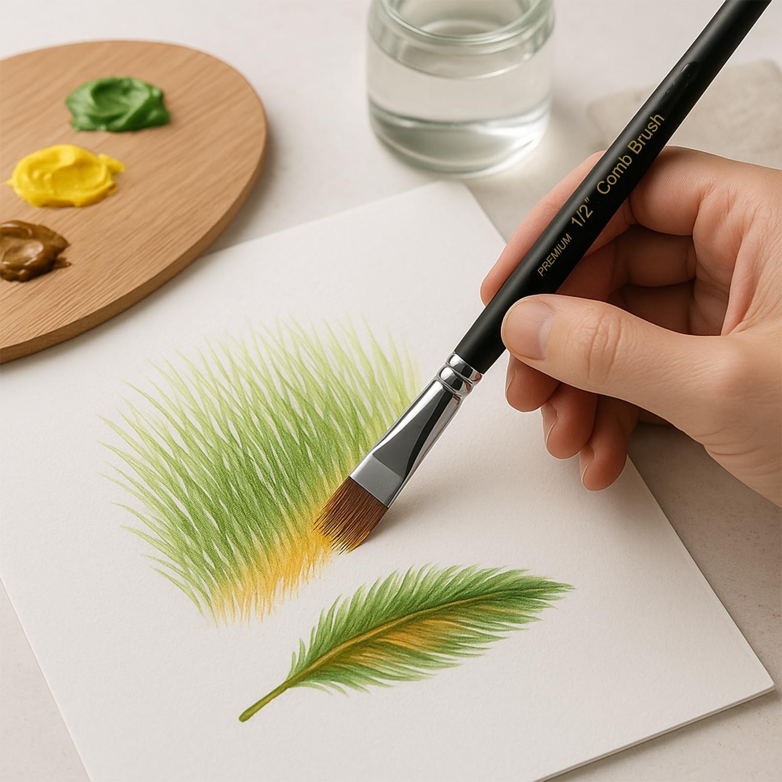 Paint Brush Comb Set – 4PCS Professional Grainer Brushes for Acrylic Painting…