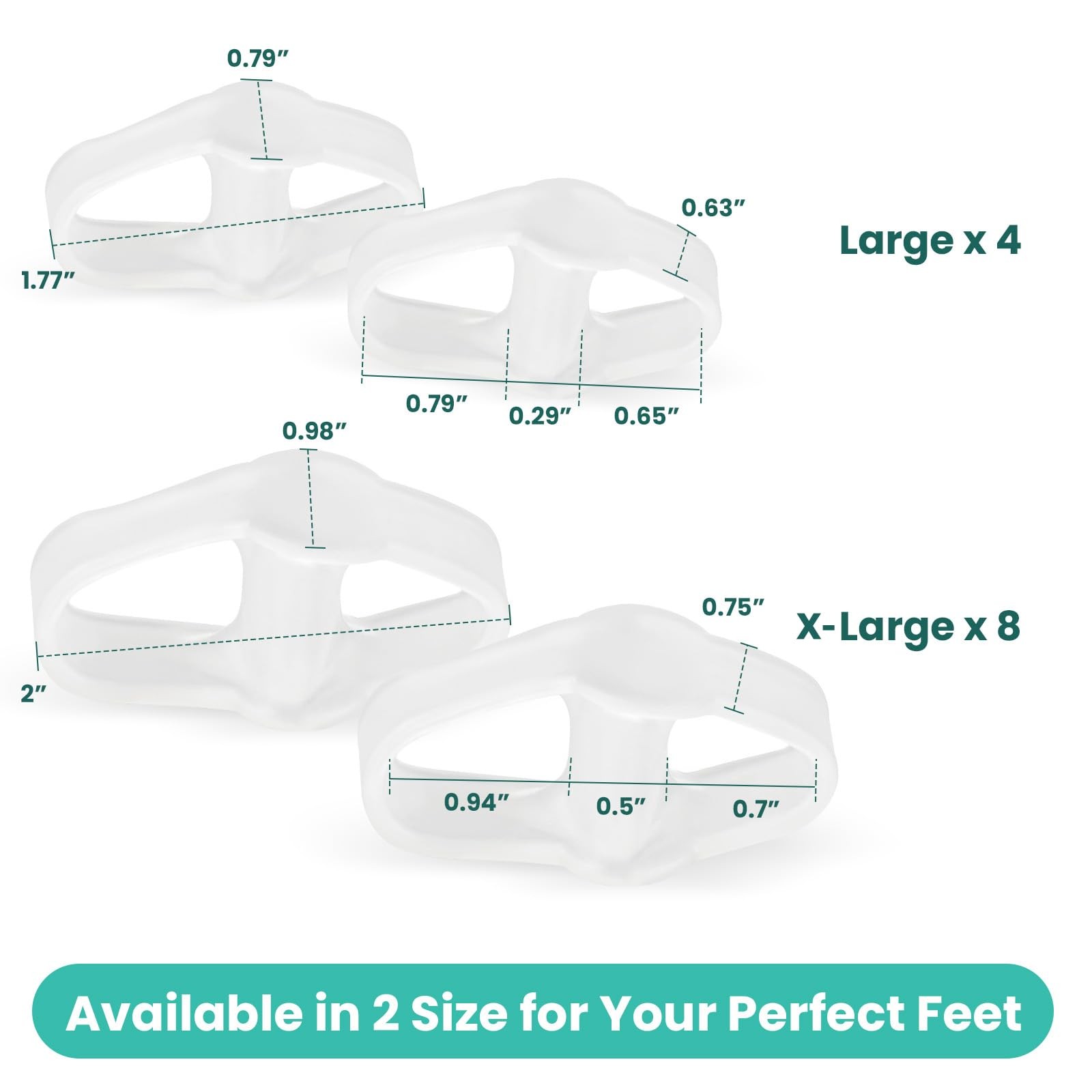 Welnove Pack of 12 Bunion Corrector, Toe Separators with large, Multi Colour
