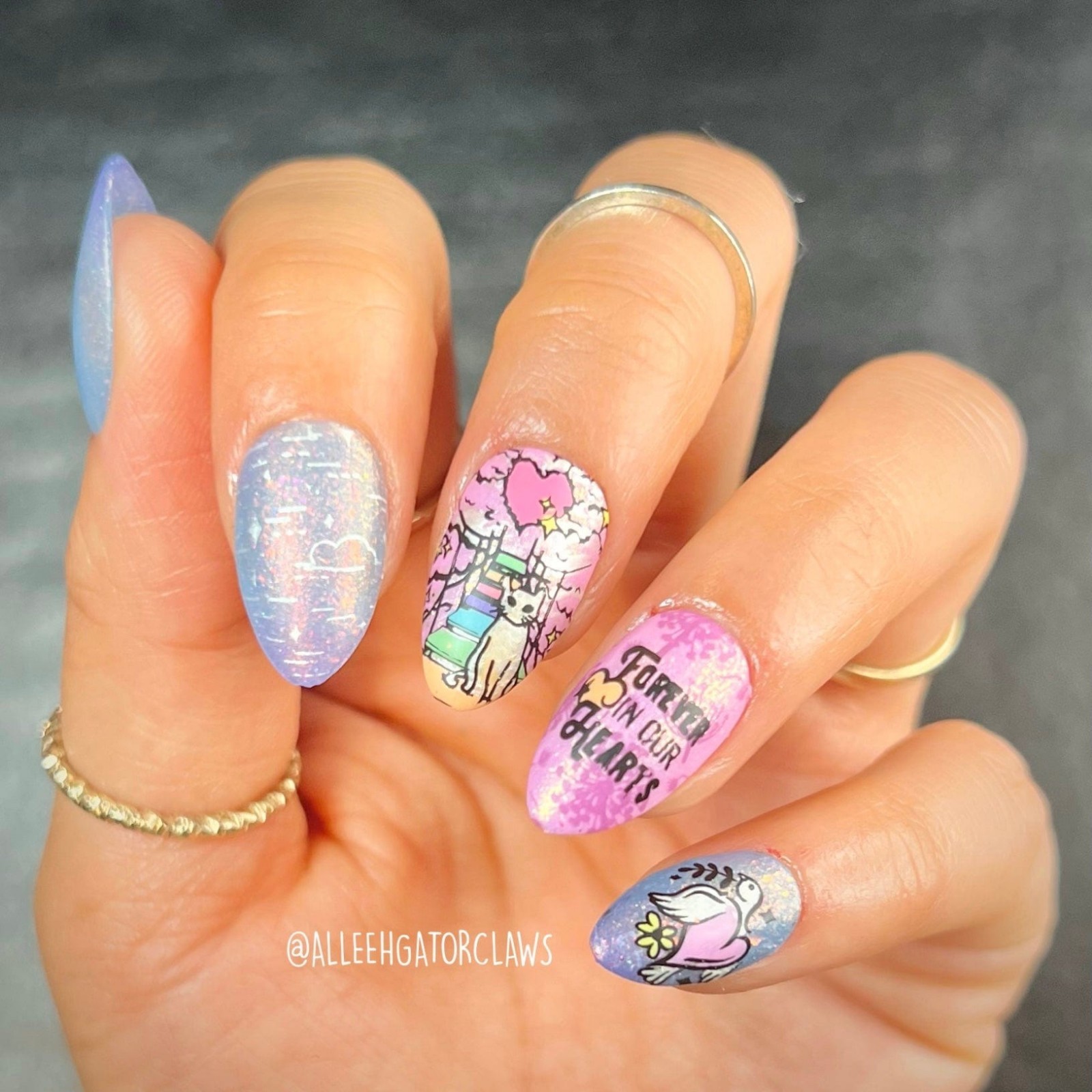 Maniology nail stamping plate M368 RAINBOW BRIDGE