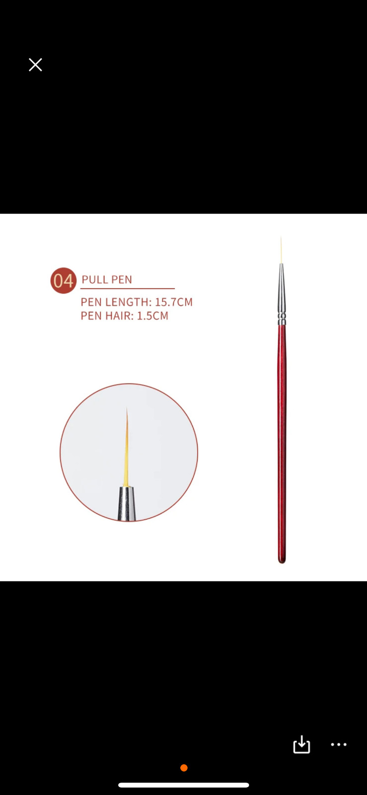 Striping Nail Art Brushes NeVi USA for Long Lines, Fine Designs. 3 pcs, 5pcs