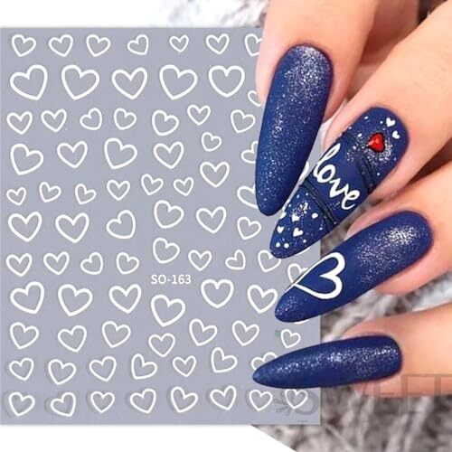 Heart Nail Art Stickers Valentine’s Day Nail Decals 8PCS Empty valentine style3