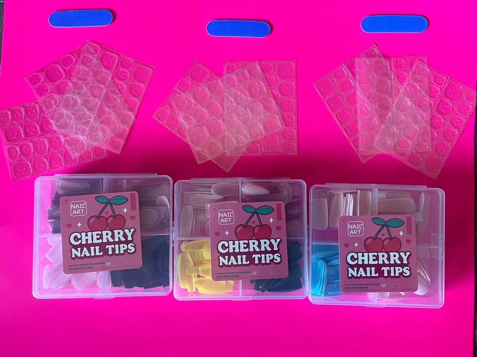 Nail Art Cherry Nail Tips Multicolor Artificial Nails With Box