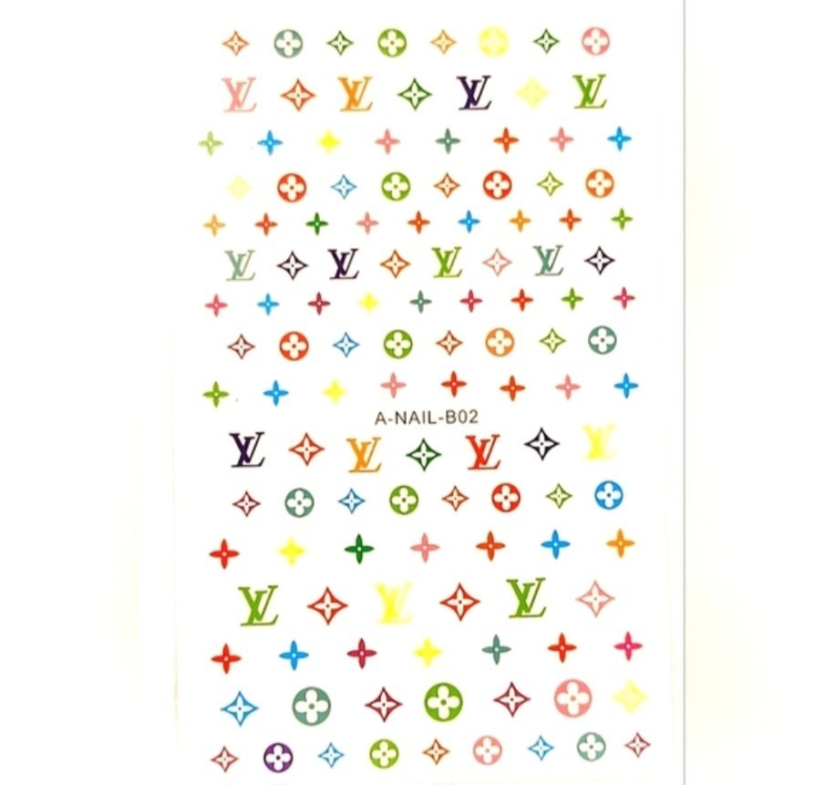 NWT NAIL ART DESIGN SELF-SEAL STICKERS NEONS N°20!