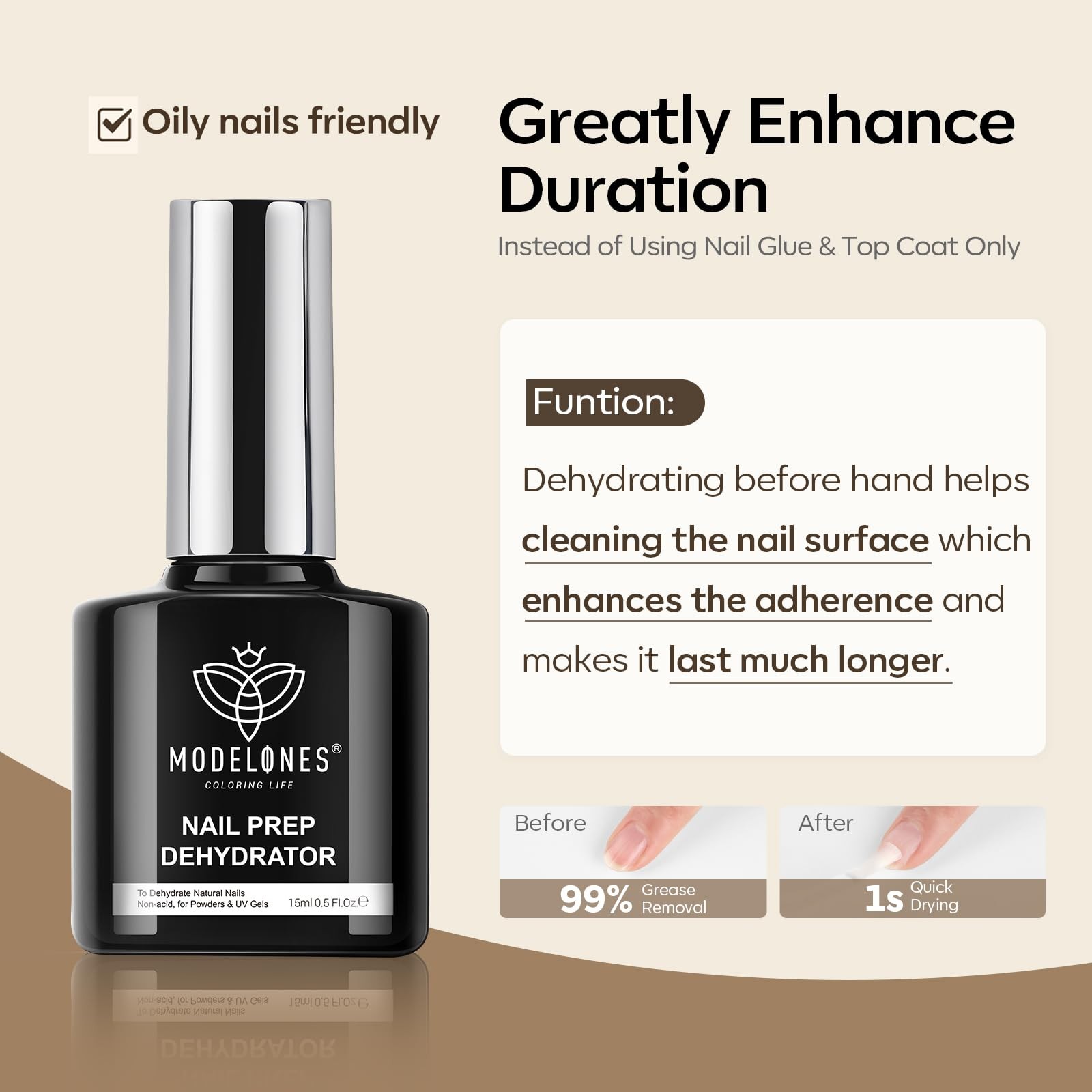 X Nail Gel Glue with Dehydrator Gel Top Coat Set 15ML 3PCS